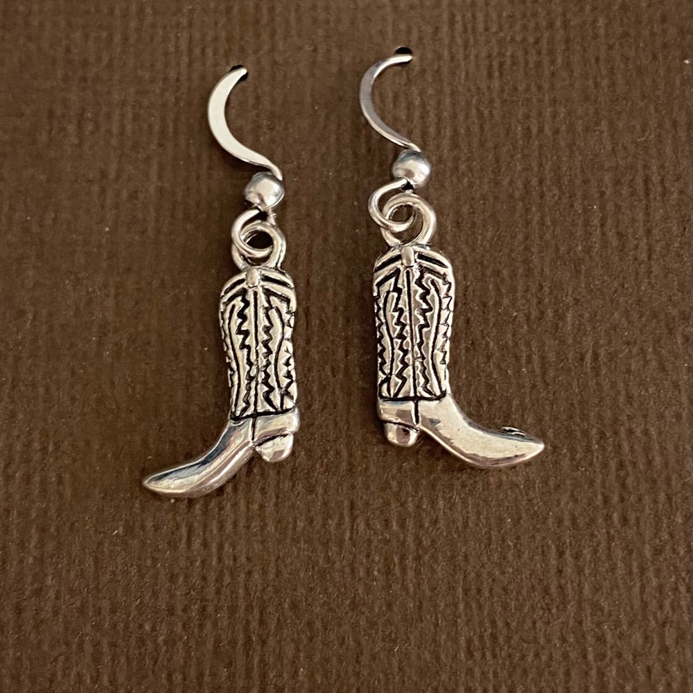 Western Cowboy Boot Earrings